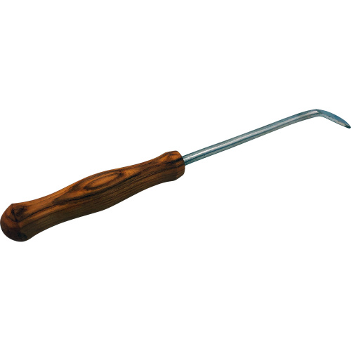 Инструмент для чистки кормушек из нержавеющей стали с деревянной ручкой, прямой